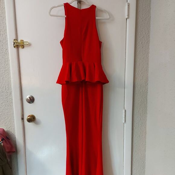 Fashion Nova Red Shiloh Peplum Party Dress Size S NEW Prom Holiday Rush Xmas - Picture 5 of 11